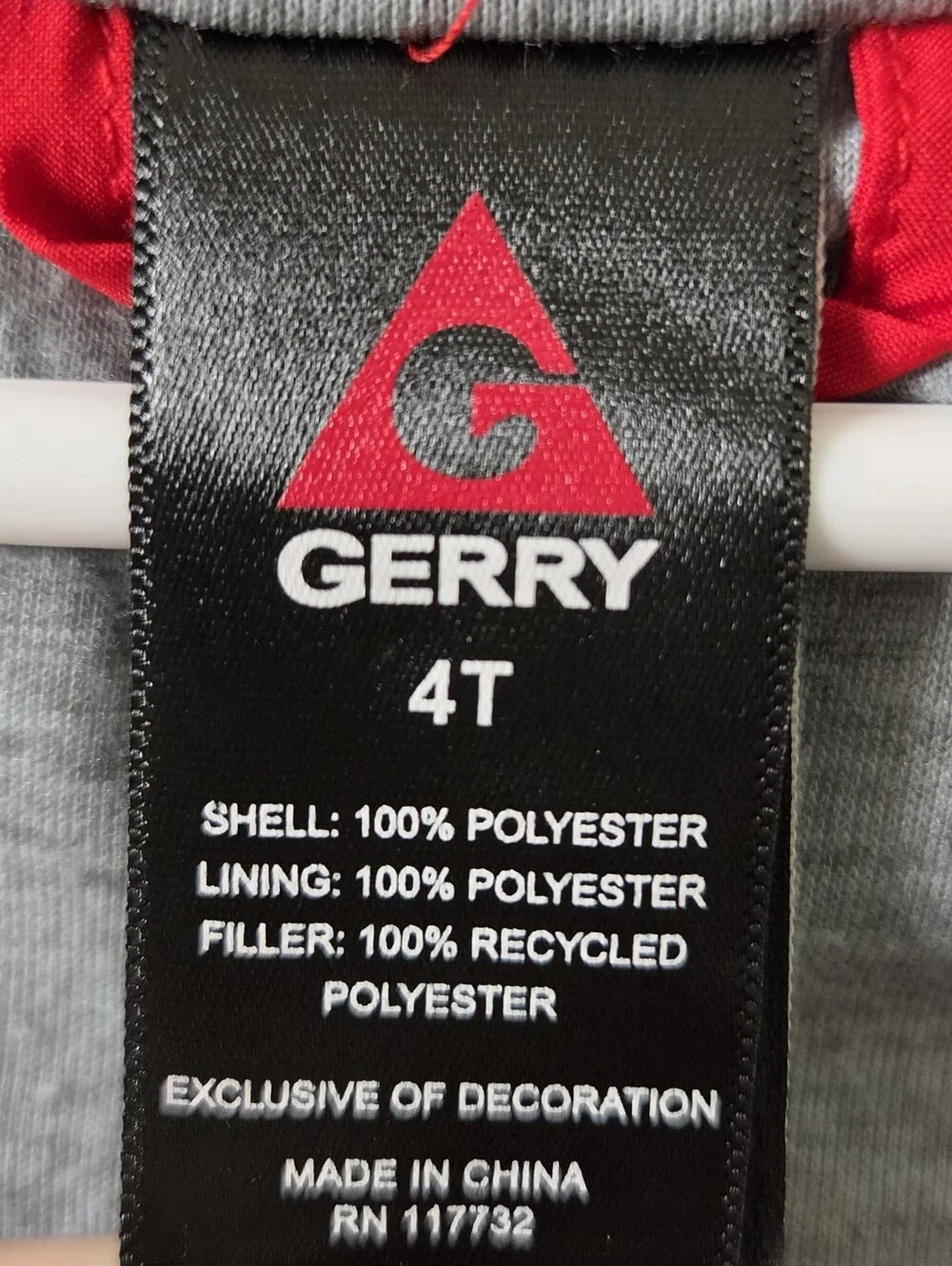 Gerry Kids Hooded Puffer Jacket - 4T Red